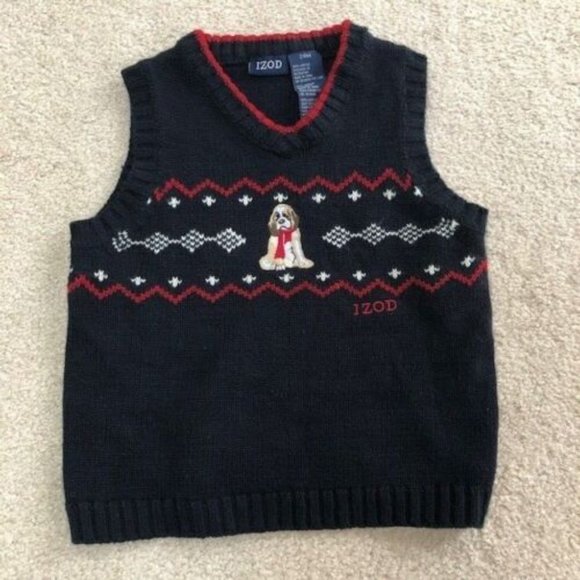 Argyle Sweater Vest Izod Size 24 months  and Bon Bebe Size 18 Sweater and pants - Picture 1 of 4